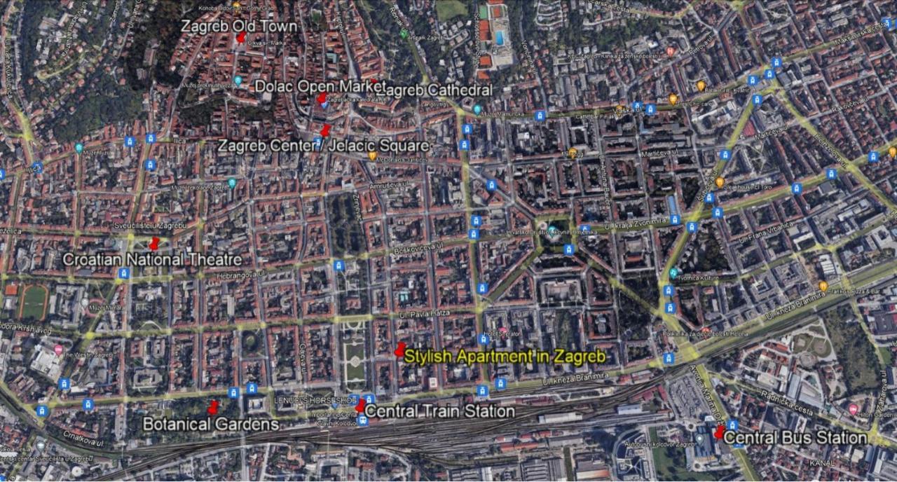 Stylish Apartment In Center Of Zagabria Esterno foto
