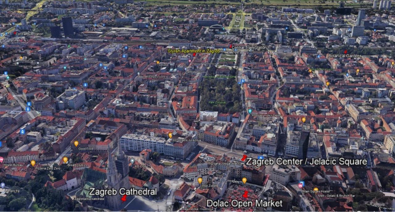 Stylish Apartment In Center Of Zagabria Esterno foto